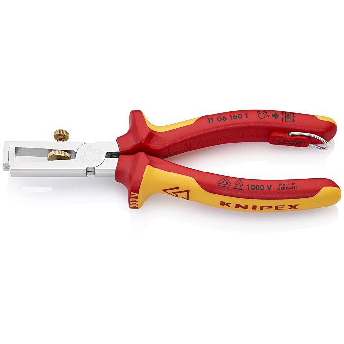 Knipex Abisolierzange mit Öffnungsfeder universal 160 mm verchromt