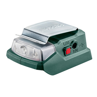 Metabo Akku-Power-Adapter PowerMaxx PA 12 LED-USB (600298000) 12 V Anschluss + 5 V USB + LED-Licht Karton