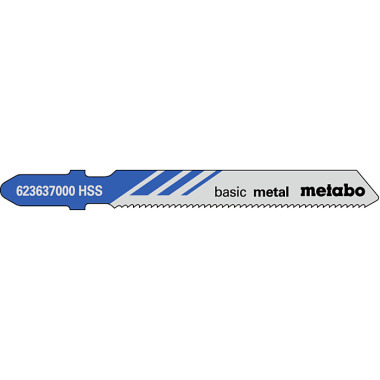 Metabo 5 Stichsägeblätter basic metal 51/ 1,2 mm, HSS (623637000)