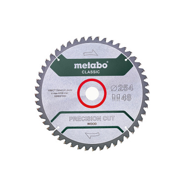 Metabo Sägeblatt precision cut wood - classic, 254x2,4/1,8x30, Z48 WZ 5°neg. (628061000)