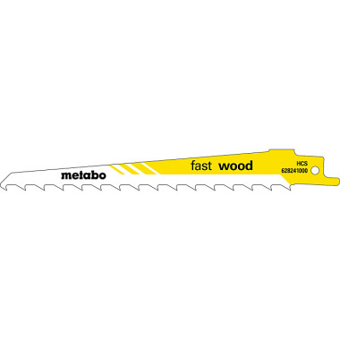 Metabo 5 Säbelsägeblätter fast wood 150 x 1,25 mm, HCS, 8,5 mm/ 3 TPI (628241000)