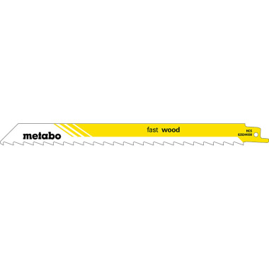 Metabo 5 Säbelsägeblätter fast wood 225 x 1,25 mm, HCS, 8,5 mm/ 3 TPI (628244000)