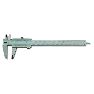 BMI Dílenský kalibr 150 mm s aretačním šroubem, koženkové pouzdro 760150