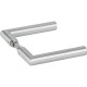 Glastürdrückerpaar 1802 BASIC 02 VA Gehrungsform 4-KT.8mm HERMAT 5176