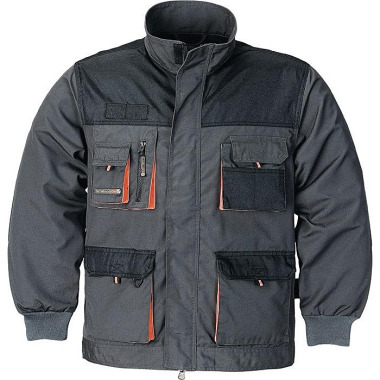 Herrenjacke Gr.60 dunkelgrau/schwarz/orange 3644 FB. 6310