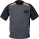 T-Shirt Gr.M dunkelgrau/schwarz/orange 3816 FB. 6310