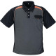 Herrenpoloshirt Gr.L dunkelgrau/schwarz/orange TERRATREND 3817 FB. 6310