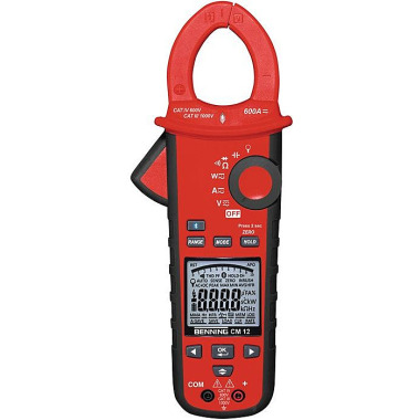 Stromzangenmultimeter CM 12 10 mA-600 A AC/DC CAT IV 600 V BENNING 044680