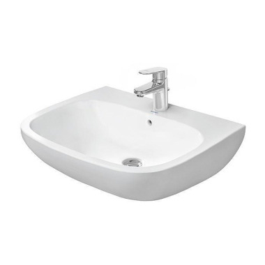 Duravit Waschtisch D-CODE m ÜL HLB 1 Hahnloch 600x 460mm weiß 2310600000