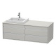 Duravit Waschtischunterba u KETHO 550x1400x496mm WT links basalt matt KT6757L4343