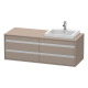 Duravit Waschtischunterba u KETHO 550x1400x496mm WT rechts basalt matt KT6757R4343