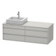 Duravit Waschtischunterba u KETHO 550x1400x496mm Be rechts nussbaum dunkel KT6657R2121