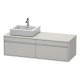 Duravit Waschtischunterba u KETHO 550x1400x426mm Be rechts betongrau matt KT6697R0707