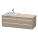 Duravit Waschtischunterba u KETHO 550x1400x496mm Wa schtisch links leinen KT6757L7575