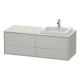 Duravit Waschtischunterba u KETHO 550x1400x496mm WT rechts betongrau matt KT6757R0707