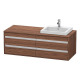 Duravit Waschtischunterba u KETHO 550x1400x496mm WT rechts nussbaum dunkel KT6757R2121