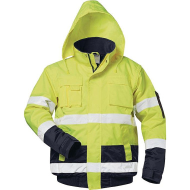 Warnschutz-Pilotjacke HASSO Gr.L fluoresz.gelb/marine SAFESTYLE 23542-2