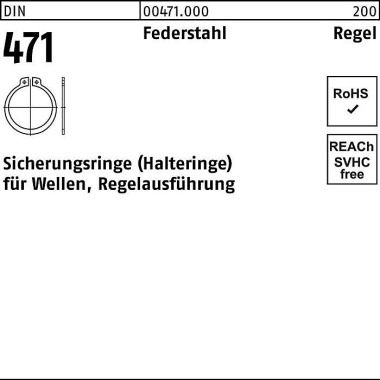 Sicherungsring DIN 471 26 x 1,2 Federstahl Regelaus f. 500 Stück 004710000260000