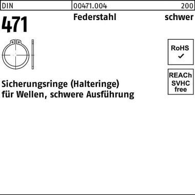 Sicherungsring DIN 471 55 x 3 Federstahl schwere Au sf. 50 Stück 004710040550300