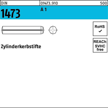 Zylinderkerbstift DIN 147 3 3x 12 A 1 100 Stück 014739100030012