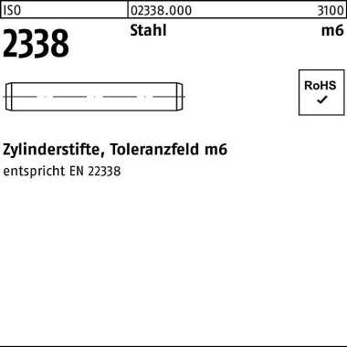 Zylinderstift ISO 2338 2, 5 m6x 32 Stahl 1000 Stück 023380000025032