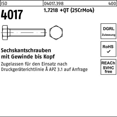 Sechskantschraube ISO 401 7 VG M27x 110 1.7218 +QT (25CrMo4) 1 Stück 040173980270110