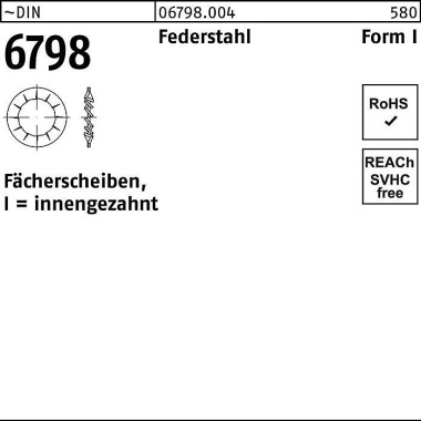 Fächerscheibe DIN 6798 Fo rmI innengezahnt I 8,4 Fe derstahl 2000 Stück 067980040084000