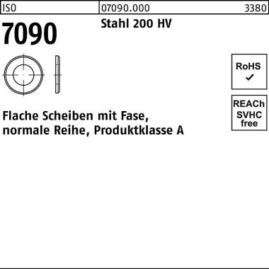 Unterlegscheibe ISO 7090 Fase 20 Stahl 200 HV 200 Stück 070900000200000