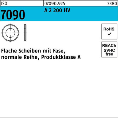 Unterlegscheibe ISO 7090 Fase 5 A 2 200 HV 1000 St ück 070909240050000