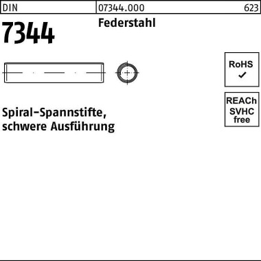 Spiralspannstift DIN 7344 /ISO 8748 2x 16 Federstah l schwere Ausf. 1000 Stüc k 073440000020016