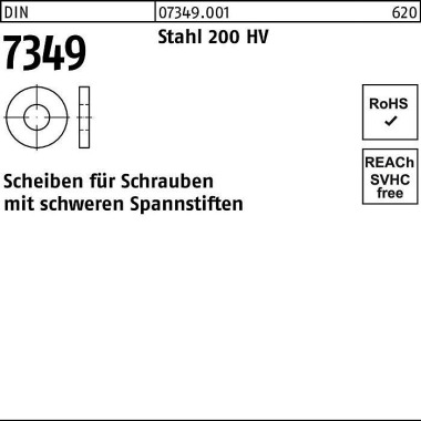 Scheibe DIN 7349 3,2x 9x 1 Stahl 200HV 1000 Stück 073490010032000