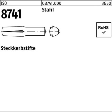 Steckkerbstift ISO 8741 1 2x 32 Stahl 25 Stück 087410000120032