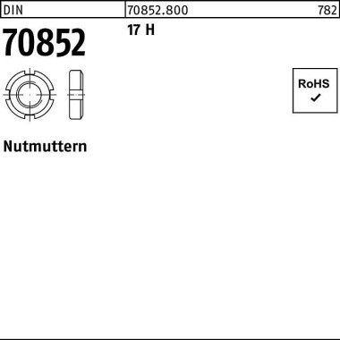 Nutmutter DIN 70852 M12x 1,5 17 H 25 Stück 708528000120150