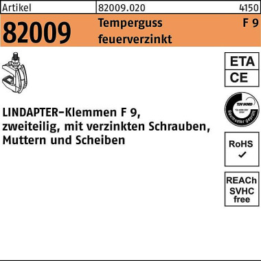 Klemme R 82009 GTW 40 F 9 M12/26 - 60 Temperguss f euerverz. 1St. LINDAPTER 820090200120000