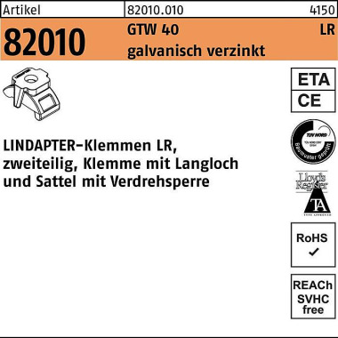 Klemme R 82010 GTW 40 LR M20/3 - 20 galv.verz. 1 S tück LINDAPTER 820100100200000