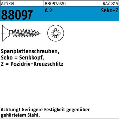 Spanplattenschraube R 880 97 Seko PZ 3x 12-Z A 2 20 0 Stück 880979209030012