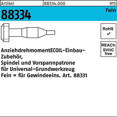 Einbauzubehör R 88334 Spi ndel/Vorspannpatrone M10x 1,25 Stahl 1 Stück AMECO IL 883340000100125