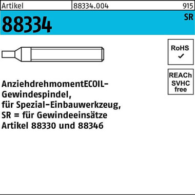 Gewindespindel R 88334 f. Einbauwerkzeug SR M4/Nr.1 Stahl 1 Stück AMECOIL 883340040040000