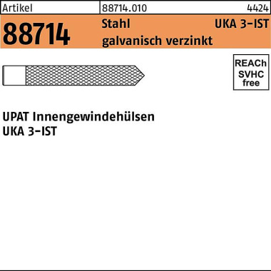 Innengewindehülse R 88714 UKA IST M16x120 Stahl ga lv.verz. 10St. UPAT 887140100160000