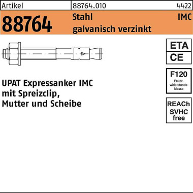 Expressanker R 88764 IMC 10/30/106 Stahl galv.verz . 50 Stück UPAT 887640100100106