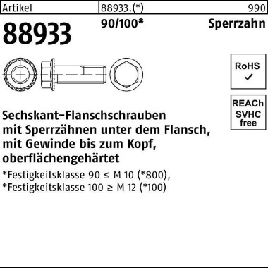 Sechskantflanschschraube R 88933 Sperrz. VG M12x 2 5 90/100 100 Stück 889331000120025