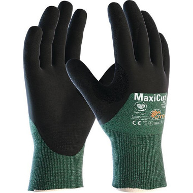 Schnittschutzhandschuhe MaxiCut®Oil™ 44-305 Gr.8 grün/schwarz EN 388 PSA II 2482-8