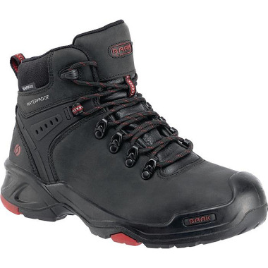 Sicherheitsstiefel Bailey Gr.45 schwarz/rot Leder S3 SRC HRO WR EN20345 BAAK 6645-45