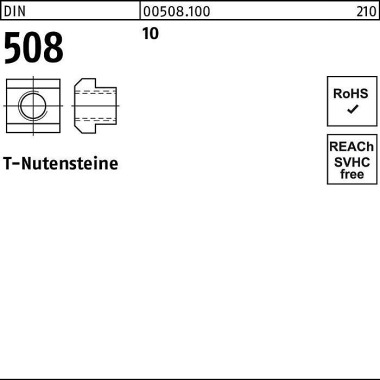 T-Nutenstein DIN 508 M14x 16 10 10 Stück 005081000140016