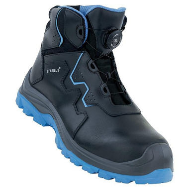 Sicherheitsstiefel ALEX MID BLUE TWIST Gr.40 schwarz/hellblau S3S ESD EN ISO 20345:2022 Leder STABILUS 12330-40