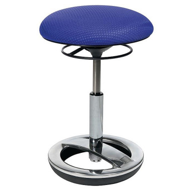 Hocker m.Standfußring Polster blau Sitz-H.440-570mm TOPSTAR SU49BR6