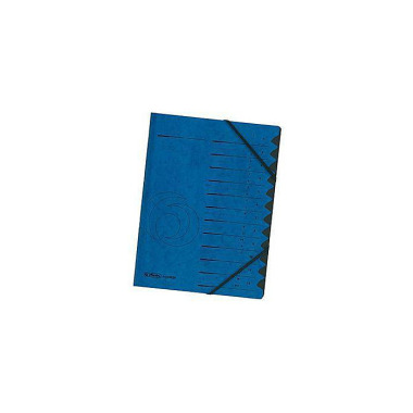 Herlitz Ordnungsmappe 108 43316 DIN A4 12 Fächer Ka rton blau 125636750