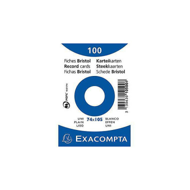 Exacompta Karteikarte 105 00SE DIN A7 blanko weiß 1 00 St./Pack. 144074801