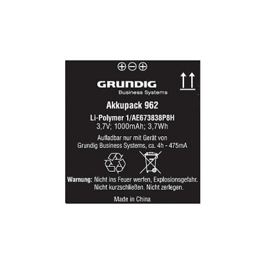 Grundig Akku 962 für Digt a 7-Serie gcm9620 721004200