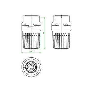 OV Thermostat Uni LHB ohn e Nullstellung 7-28 GradC weiß 1011410